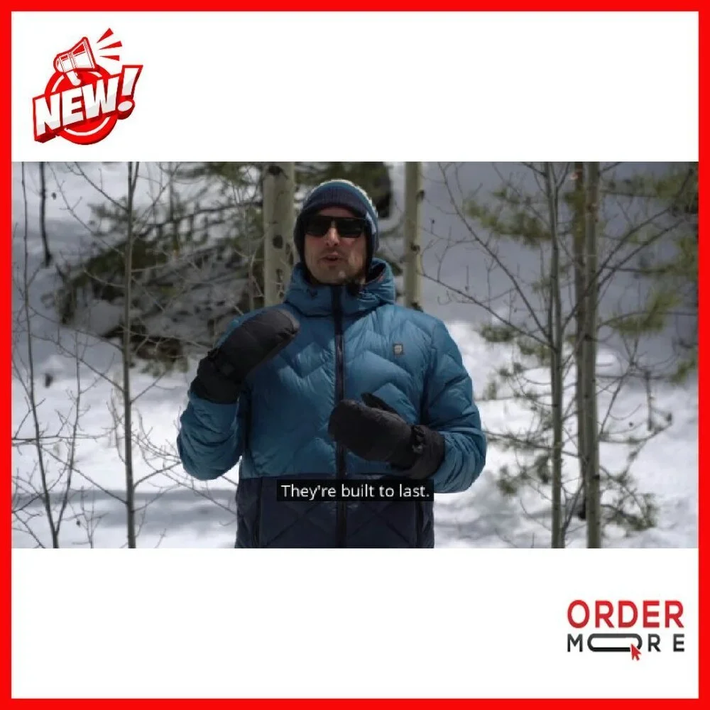 Waterproof Ski Mittens with Thermal Fleece Lining - Winter Gloves for Men &